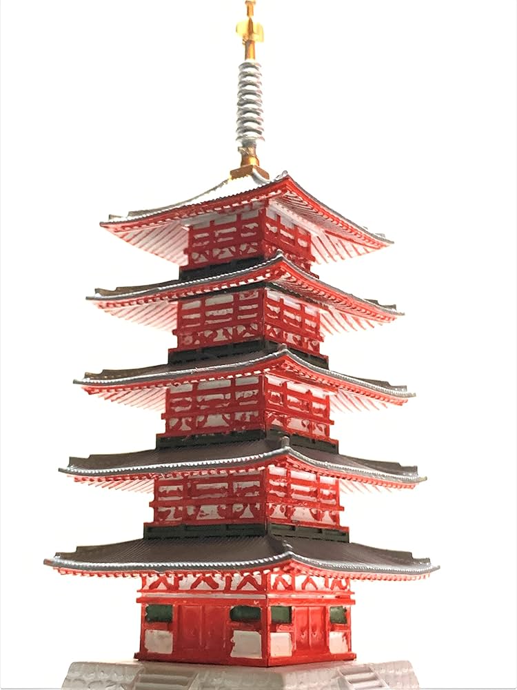 Amazon | [完成品］大阪 四天王寺 五重塔 ミニサイズ 建物